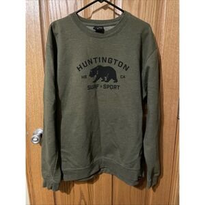 huntington surf and sport Sweatshirt HB CB bear California Hunter Green